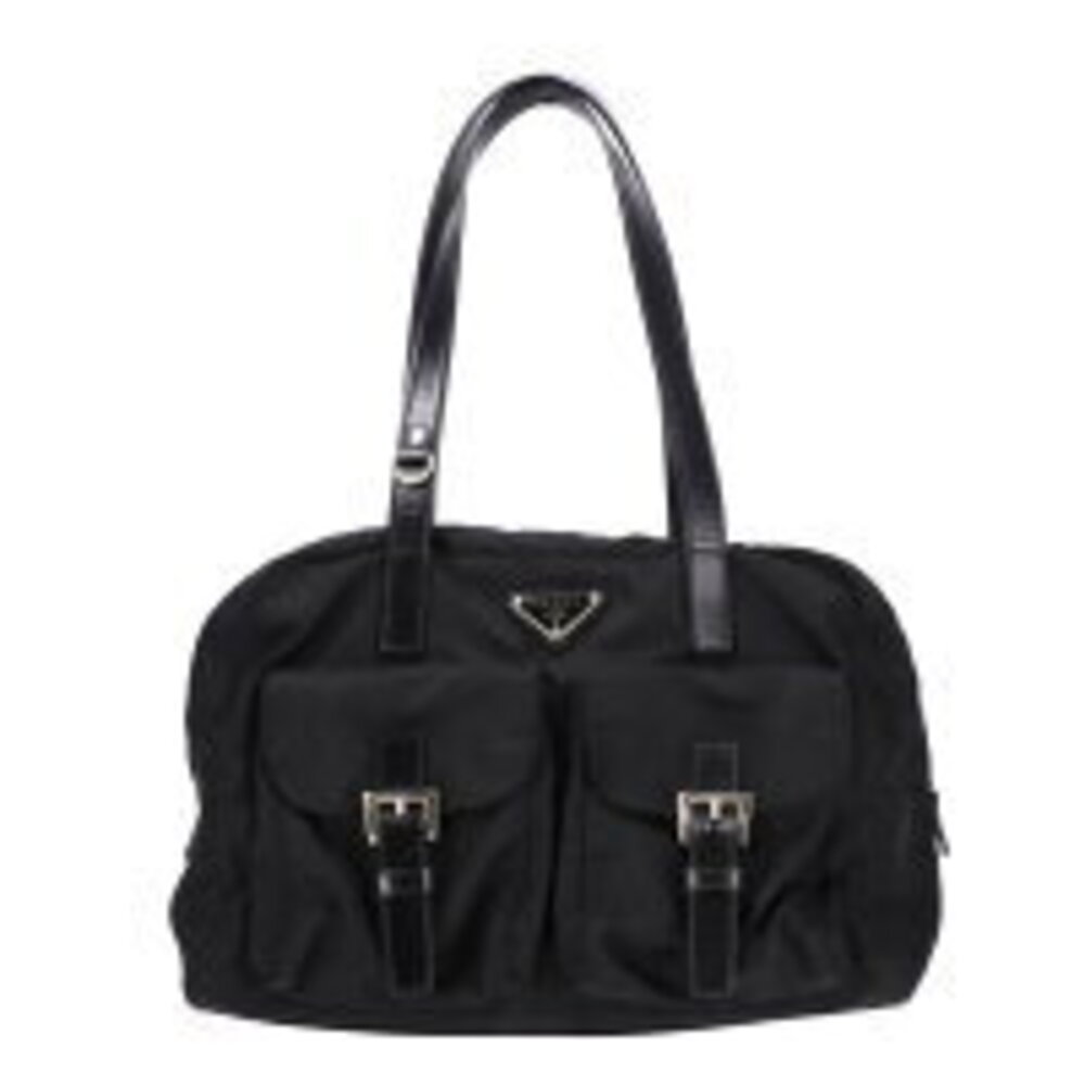 PRADA Nylon Boston Duffle Bag Black